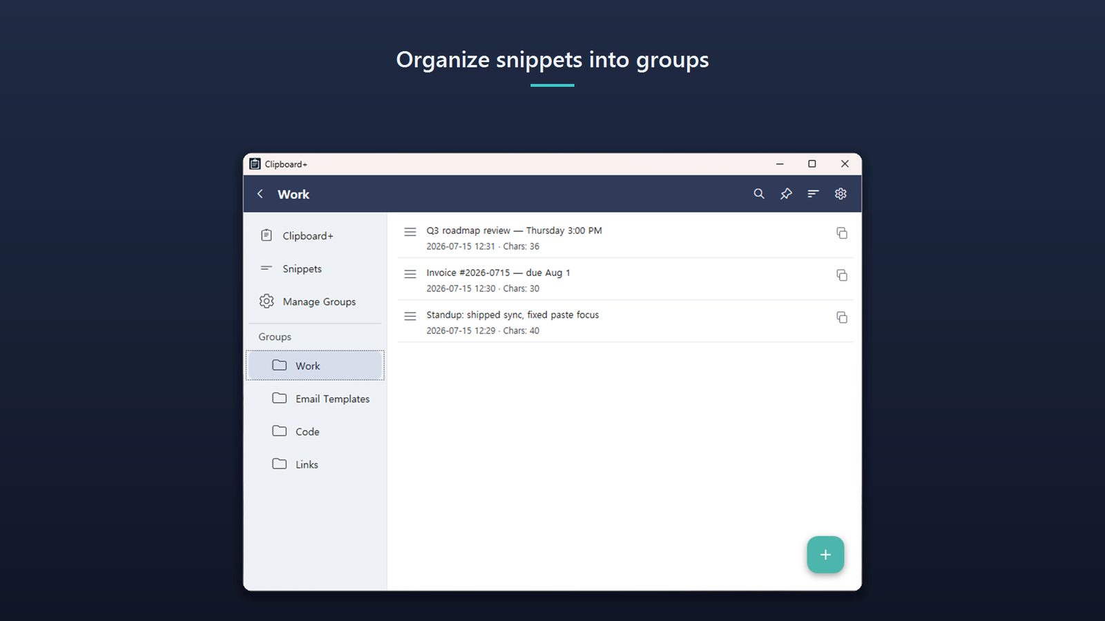 Clipboard+ for Windows Screenshots 3