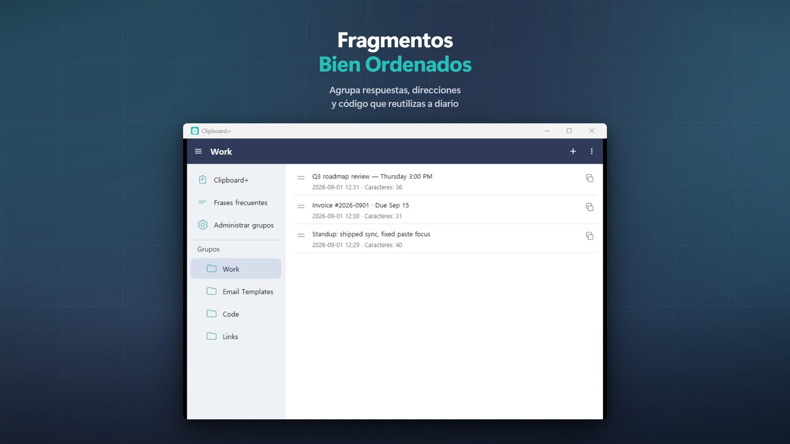 Clipboard+ for Windows Capturas 3