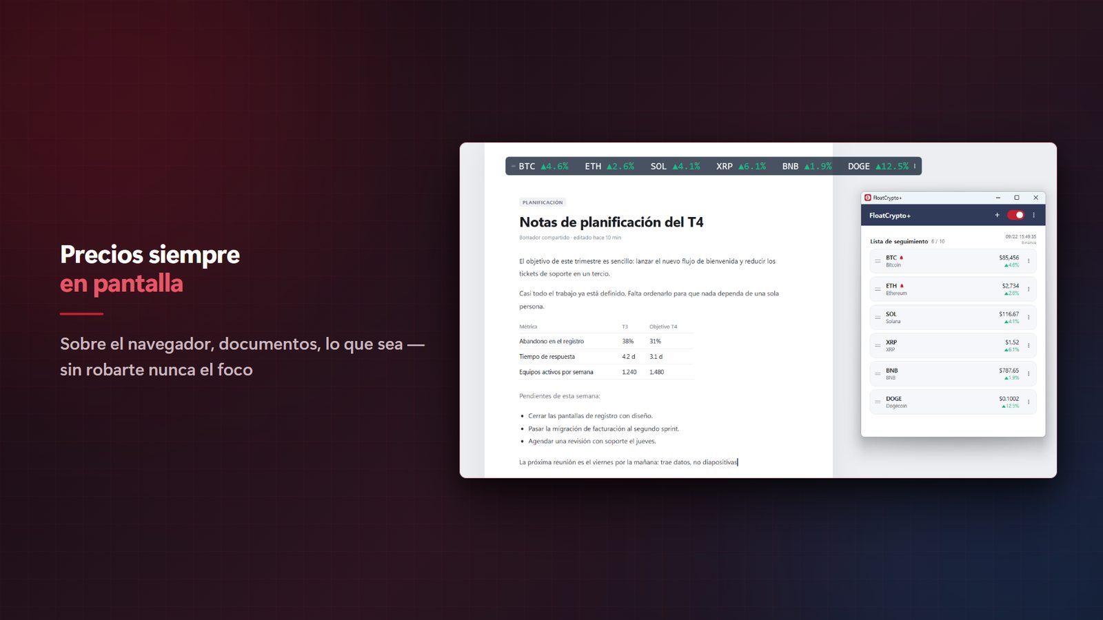 FloatCrypto+ for Windows Capturas 1