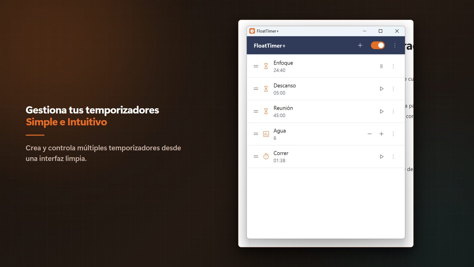 FloatTimer+ for Windows Capturas 2