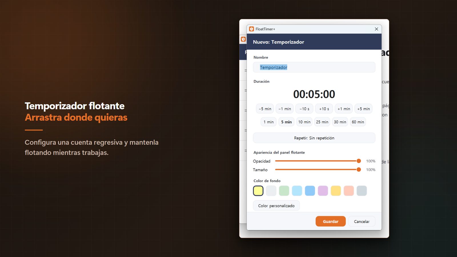 FloatTimer+ for Windows Capturas 3