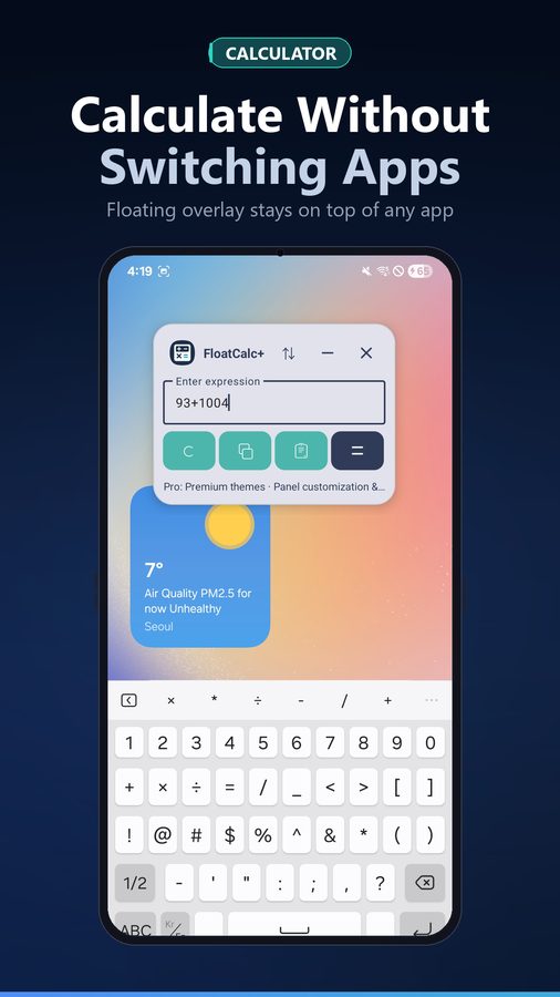 FloatCalc+ 스크린샷 1
