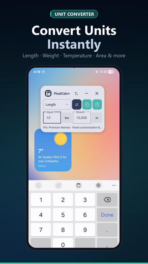 FloatCalc+ 스크린샷 2