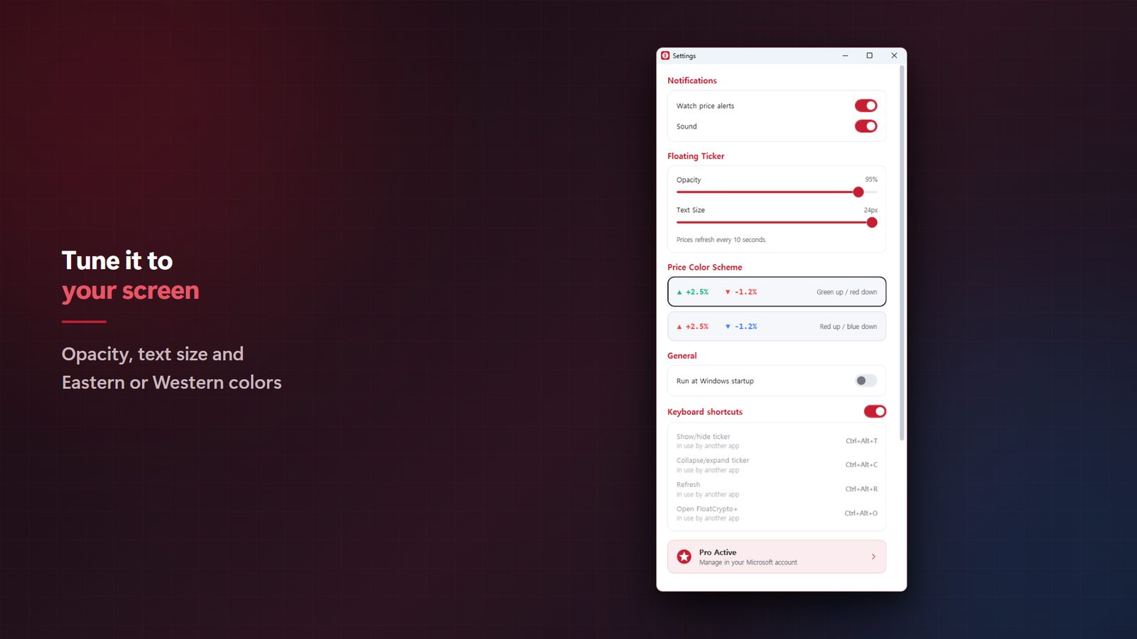 FloatCrypto+ for Windows Screenshots 5