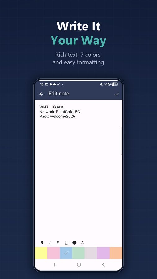 FloatNote+ Ekran Görüntüleri 3