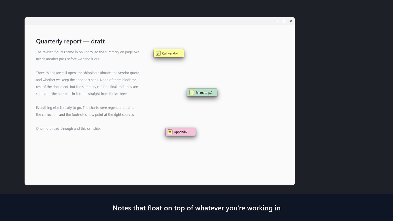 FloatNote+ for Windows Tangkapan Skrin 1