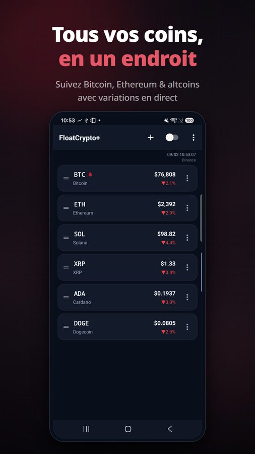 FloatCrypto+ Captures d'écran 2