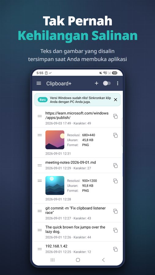 Clipboard+ Tangkapan Layar 1