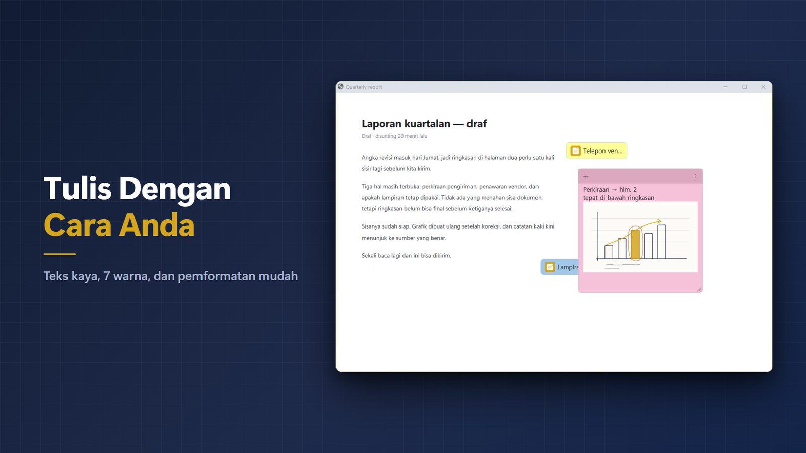FloatNote+ for Windows Tangkapan Layar 2