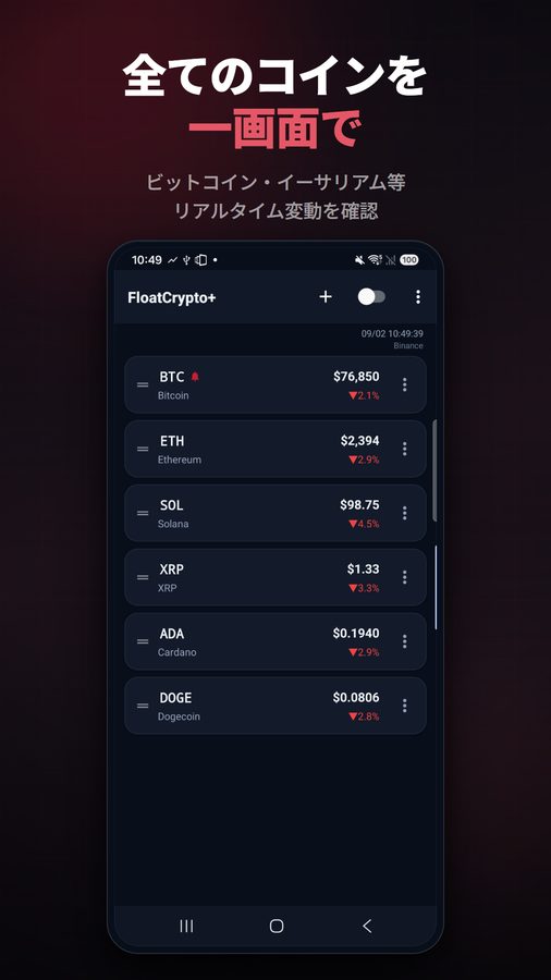 FloatCrypto+ スクリーンショット 2