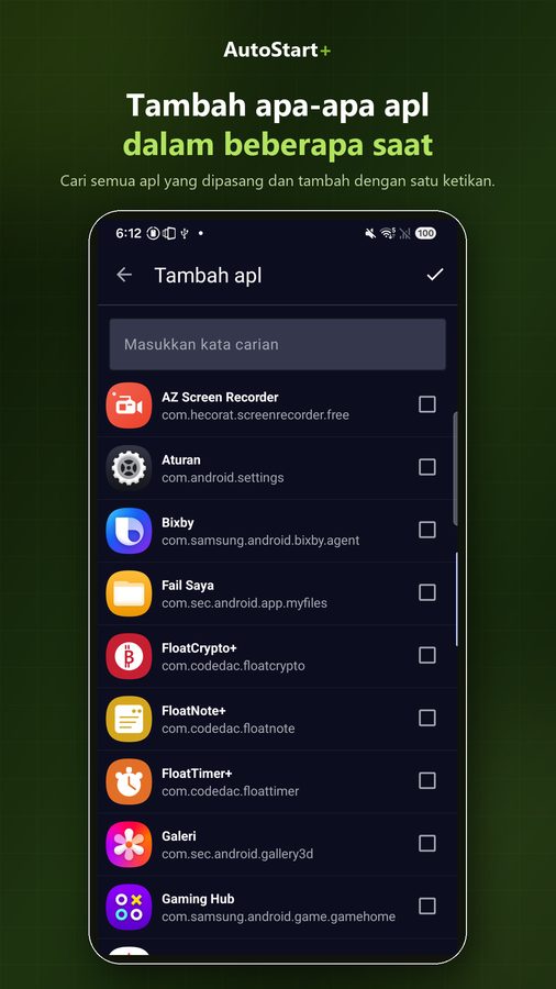AutoStart+ Tangkapan Skrin 2