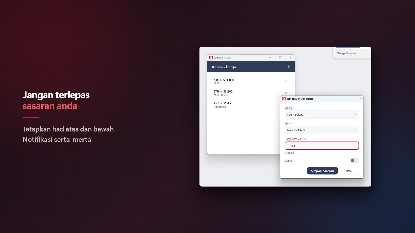 FloatCrypto+ for Windows Tangkapan Skrin 4