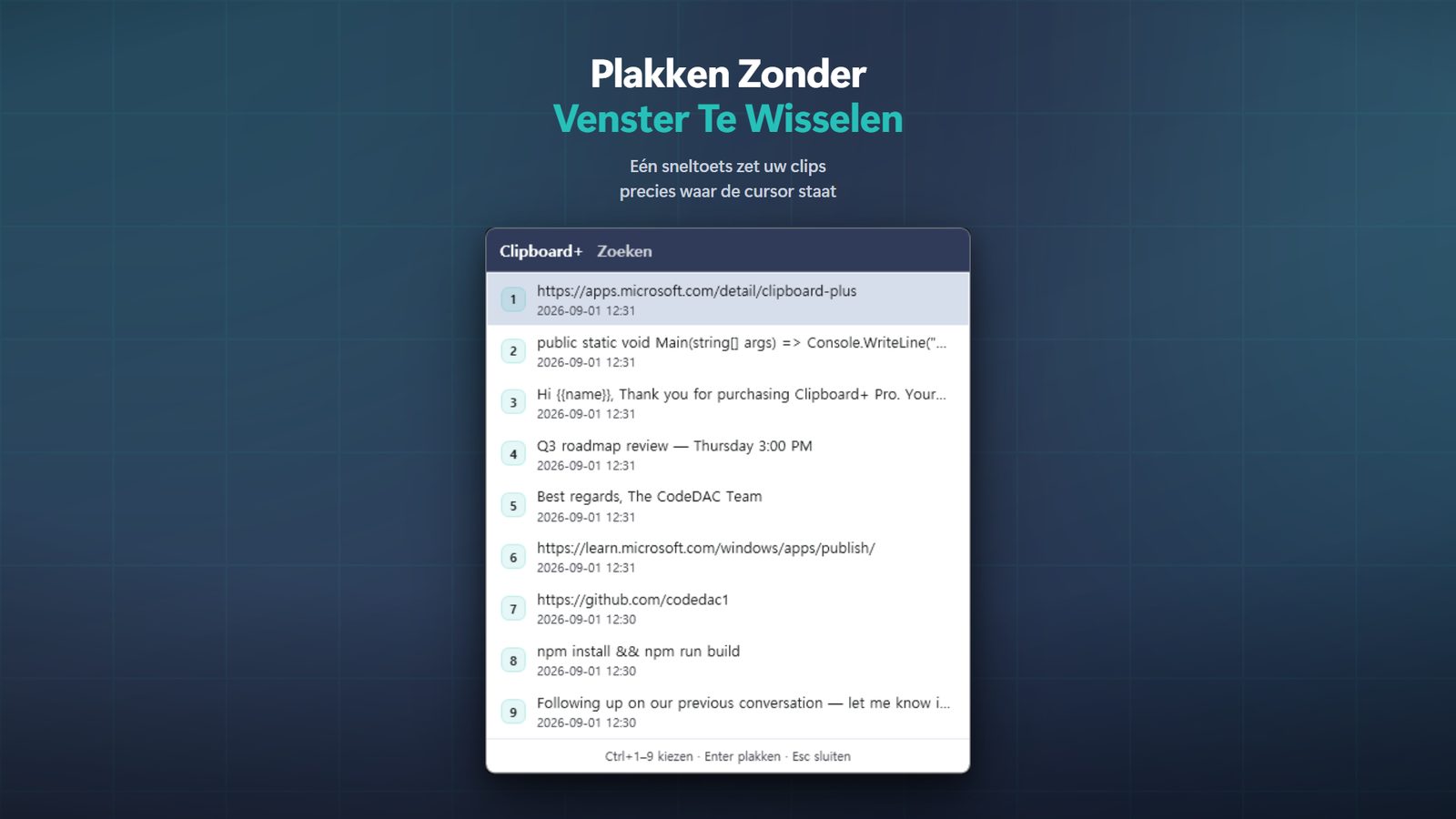 Clipboard+ for Windows Screenshots 2