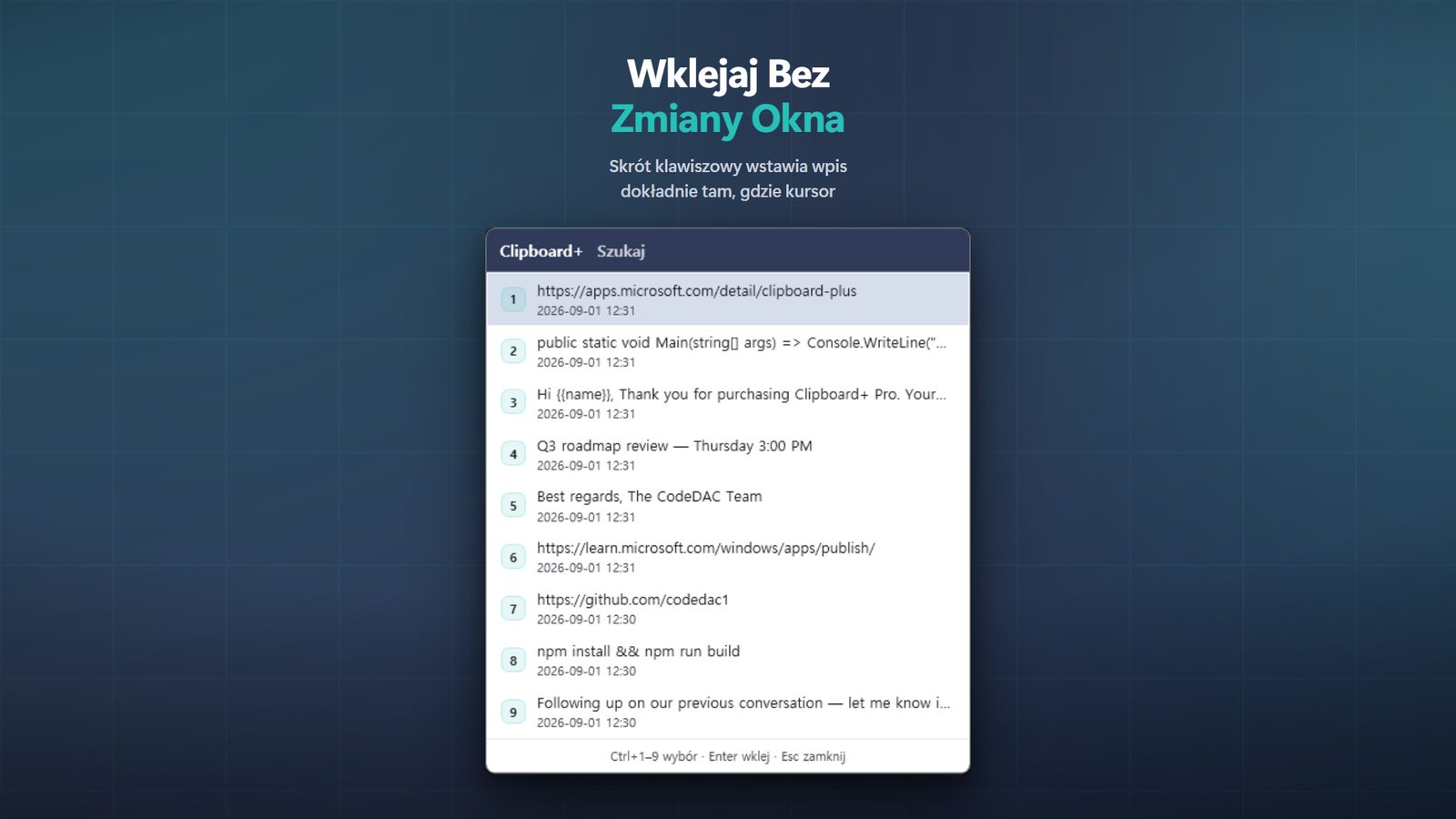Clipboard+ for Windows Zrzuty ekranu 2