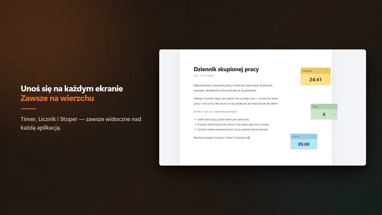 FloatTimer+ for Windows Zrzuty ekranu 1