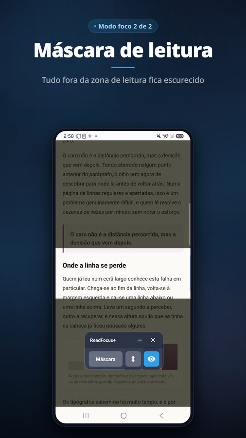 ReadFocus+ Capturas de tela 1