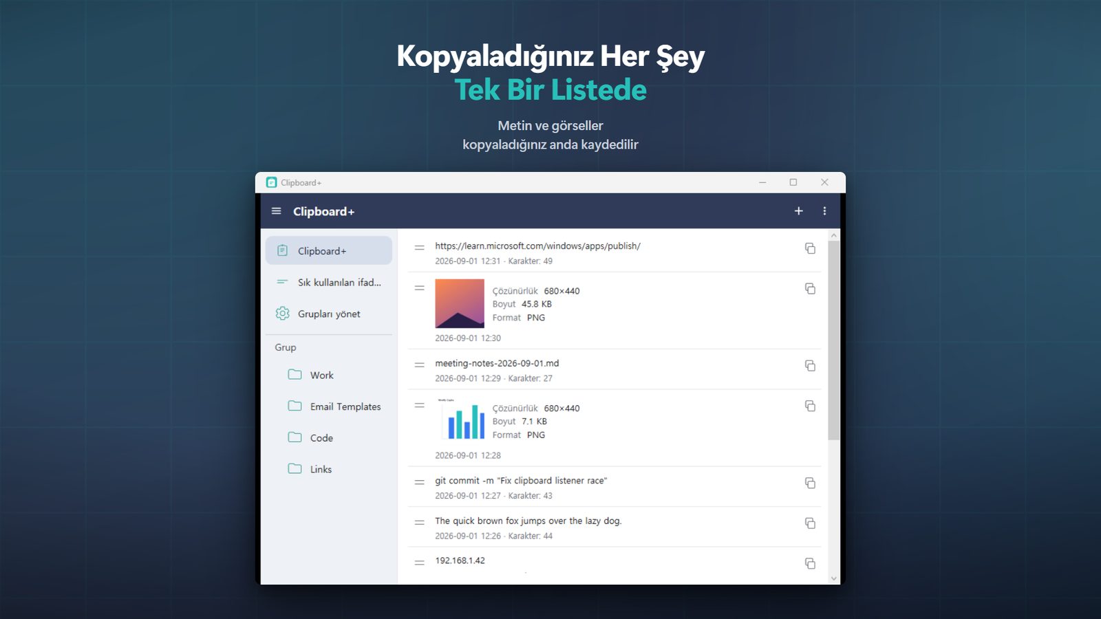 Clipboard+ for Windows Ekran Görüntüleri 1