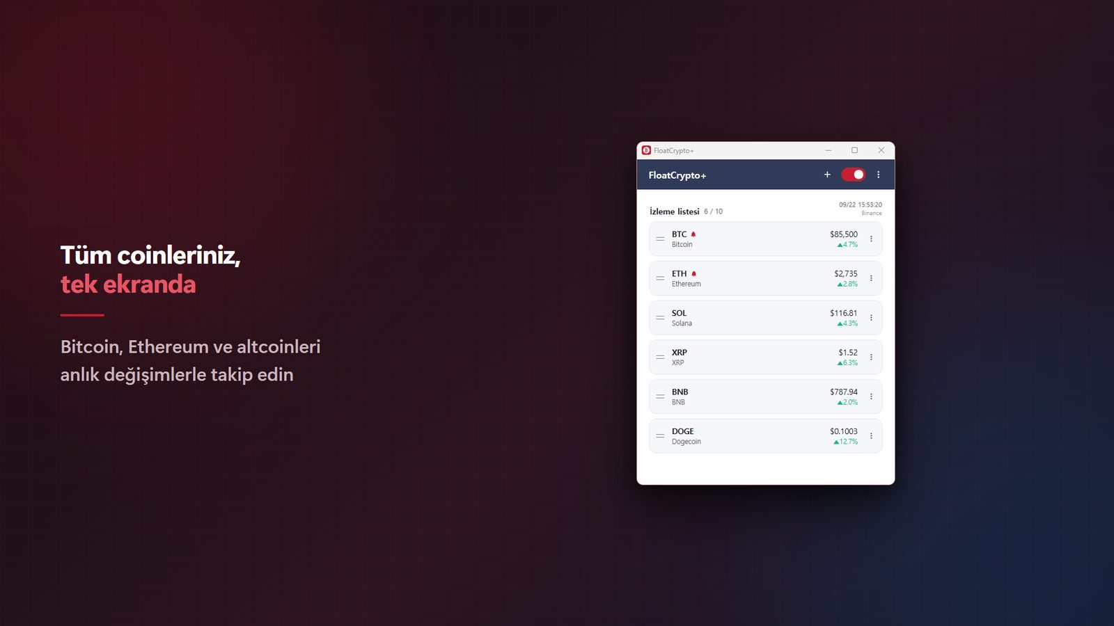 FloatCrypto+ for Windows Ekran Görüntüleri 2
