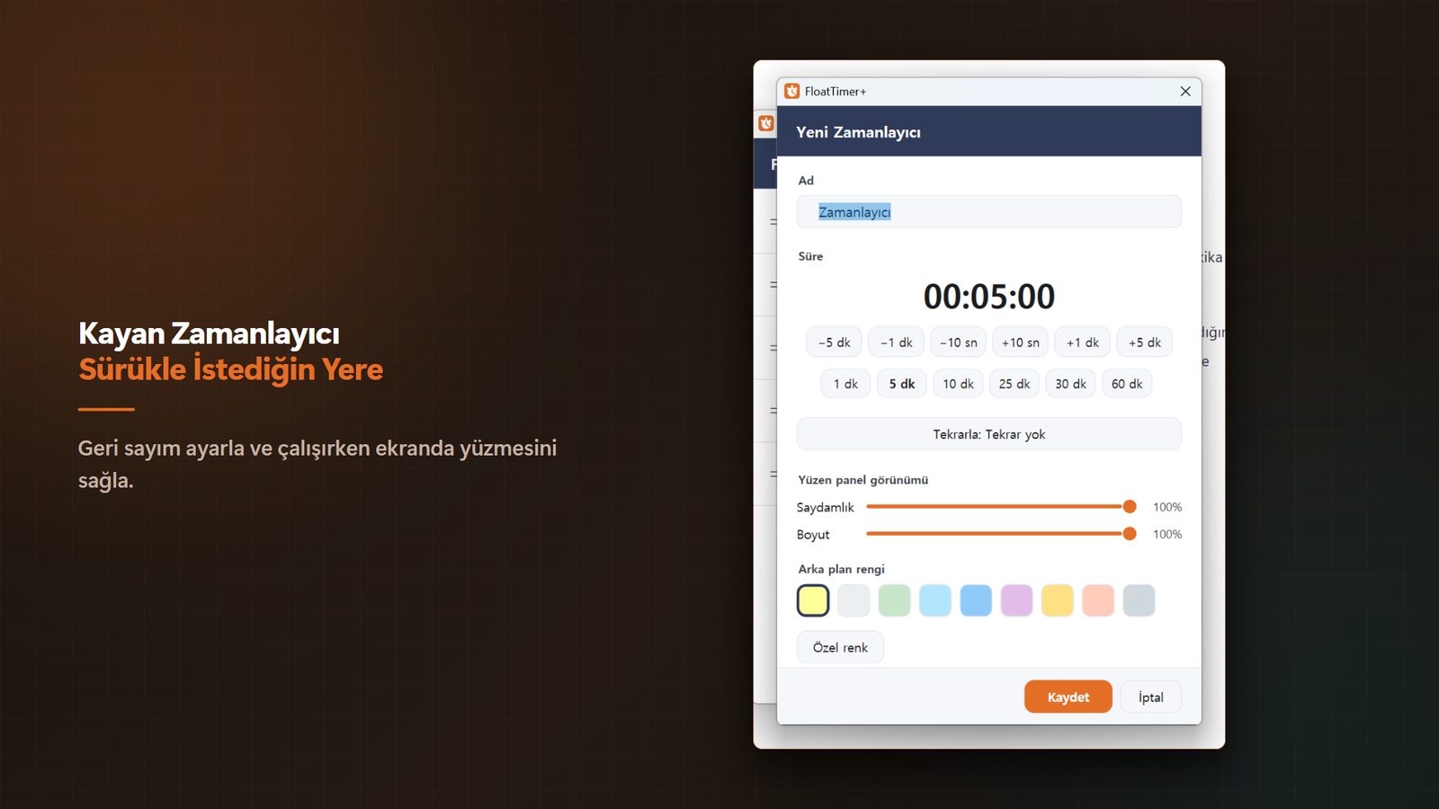 FloatTimer+ for Windows Ekran Görüntüleri 3