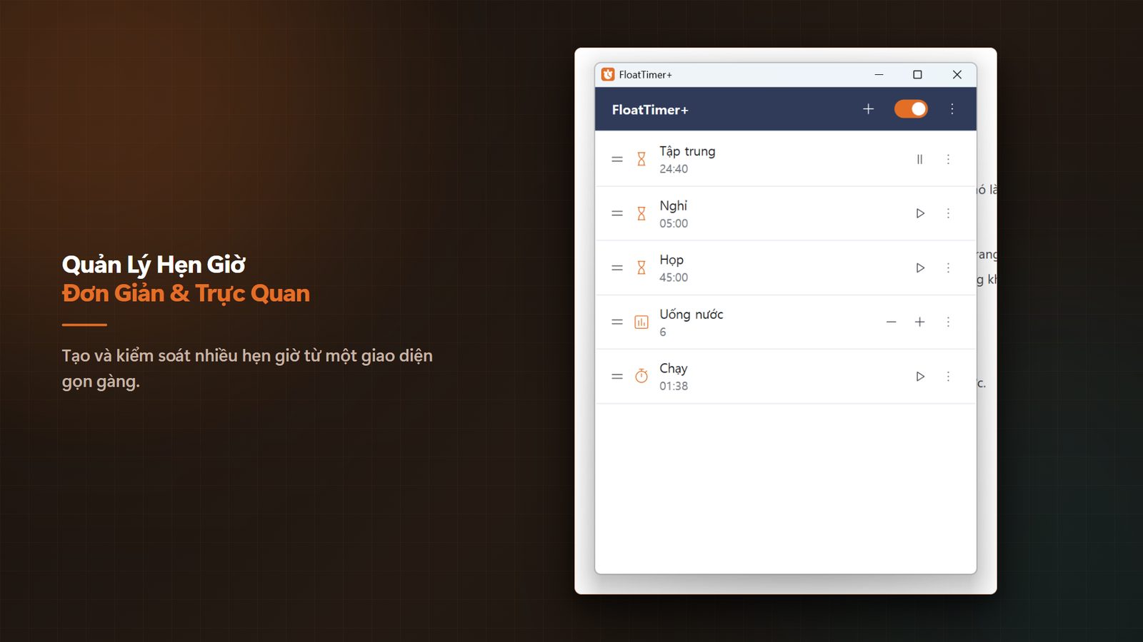FloatTimer+ for Windows Ảnh chụp màn hình 2