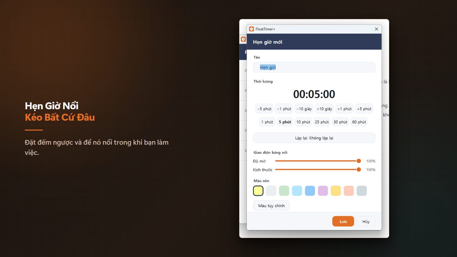 FloatTimer+ for Windows Ảnh chụp màn hình 3